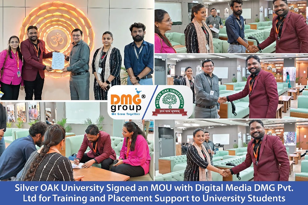 Silver OAK University Signed MOU with Digital Media DMG Pvt. Ltd